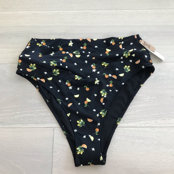 NWT Victorias Secret PINK Fruity Citrus Crossover High Waist Bikini Bottom XL - Picture 3 of 5